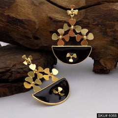 Gold plated Handmade Design Flower Drop and Dangle Earring SKU6068