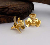 Gold plated Handmade Design Flower Stud Earring SKU6070
