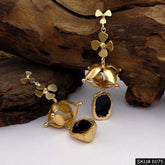 Gold plated Handmade Design Flower Drop and Dangle Earring SKU6075