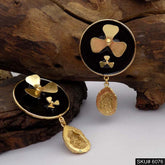 Gold plated Handmade Design Flower Drop and Dangle Earring SKU6076