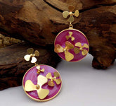Gold plated Handmade Design Flower Drop and Dangle Earring SKU6078