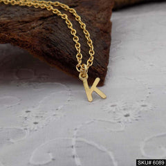 Gold Plated Personalized Letters Charm With Chain SKU6091
