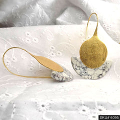Gold plated Designer Unique Big Ear Wire Earring SKU6095