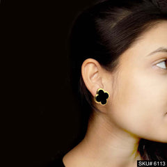 Gold plated Handmade Design Flower Style Stud Earring SKU6113