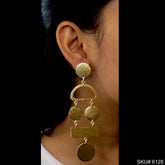 Gold plated Designer Statement Drop and Dangle Earring SKU6128