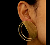 Gold plated Handmade Statement Big Stud Earring SKU6134