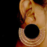 Gold plated Designer Big Stud Earring SKU6137