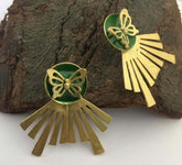 18K Gold Plated Enamel Butterfly Earring SOKU# 6261