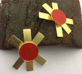 18K Gold Plated Enamel Earring SOKU# 6262