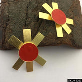 18K Gold Plated Enamel Earring SOKU# 6262