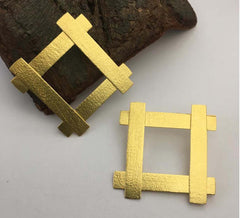 18K Gold Plated Texture Earring SOKU# 6270