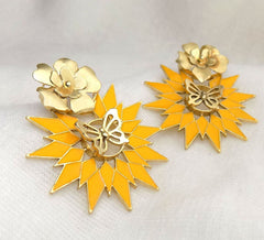 18K Gold Plated Enamel Earring SOKU# 6310