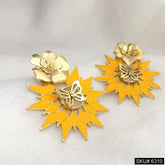 18K Gold Plated Enamel Earring SOKU# 6310