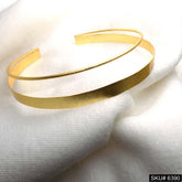 Gold Plated Plain Round Shape Two Layer Handmade Design of Cuff SKU6390