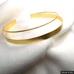 Gold Plated Plain Round Shape Two Layer Handmade Design of Cuff SKU6390