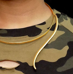 Gold Plated Unique Snake Vintage Collar Necklace SKU6458