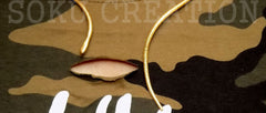 Gold Plated Unique Snake Vintage Collar Necklace SKU6460