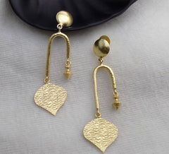 18K Gold Plated Texture Earring SOKU# 6638