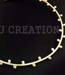 Gold Plated Plain Rounded Vintage Dotted Choker SKU6778