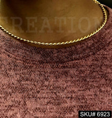 Gold Plated Unique Twisted Wire Designer Choker SKU69263