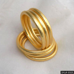 Gold Plated Plain Design of Bangle SKU6928