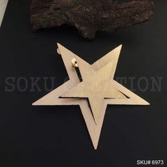 Gold plated Different Star Design of Big Stud Earring SKU6973