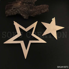 Gold plated Different Star Design of Big Stud Earring SKU6973