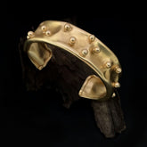 Gold Plated Hammered Simple Design With Small Gold Doted of Cuff SKU6988