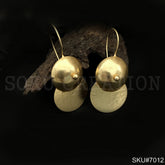 Gold plated Statement Style Kidney Wire Earring SKU7012