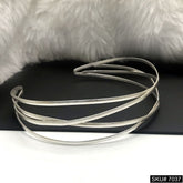 Silver Plated Plain Statement Tangle Wire of Designer Cuff SKU7037