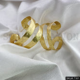 Gold Plated Statement Hoops style Handmade Push Back Earring SKU7161