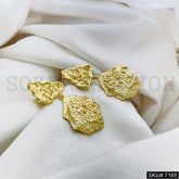 Gold Plated Statement Twisted Wire style Handmade Drop and Dangle Earring SKU7165