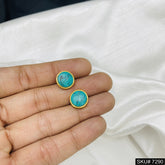18 K Gold Plated Gemstone Stud Earring SOKU# 7290