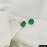 18 K Gold Plated Gemstone Stud Earring SOKU# 7290