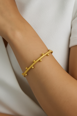 Silver Plated Dott Cuff Bangle SKU7321