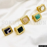 Copy of Gold Plated Handmade Multi Gemstone Ring SKU7385