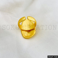 Gold Plated Unique Style of Adjustable Handmade Ring SKU7438