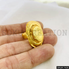 Gold Plated Unique Style of Adjustable Handmade Ring SKU7438