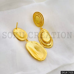 Gold Plated Unique Style of Handmade Drop and Dangle Earrings SKU7439