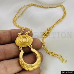 Gold Plated Cable Chain with Unique Design of Charm SKU7443