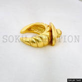 Gold Plated Unique Golden Stone Style of Adjustable Handmade Ring SKU7445