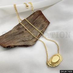 Gold Plated Statement Handmade Charm With Chain SKU7458