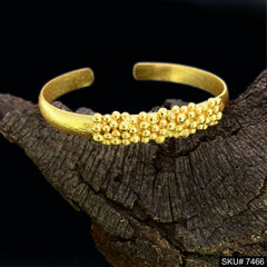 Gold Plated Statement Designer Doted Cuff SKU7466