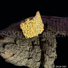 Gold Pellets Touch Ring SKU7467