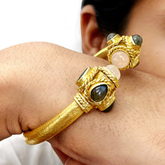 Ethnic open Multi Gemstone Cuff SKU7493