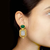 Gemstone Earring in Gold Plated SKU7573