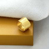 18 K Gold Plated Textured Statement Ring SOKU#7844