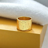 18 K Gold Plated Textured Statement Ring SOKU#7844