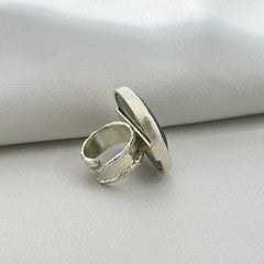 Round Labradorite Statement Ring in Sterling Silver SOKU#7855