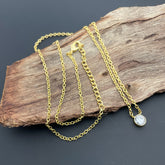 Elegant Gold Chain Necklace with Solitaire Pendant